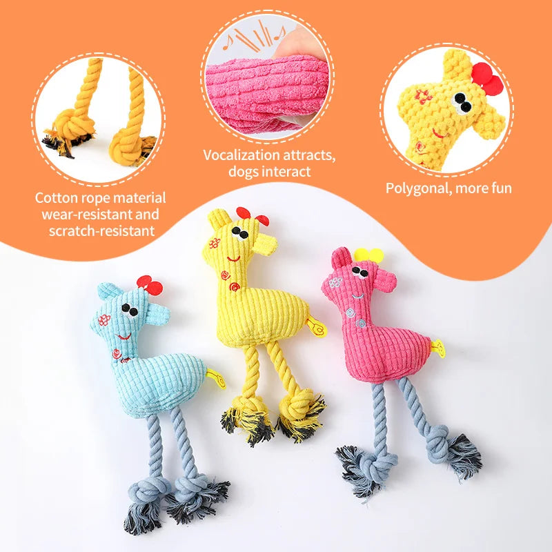 Jouets couineurs, peluches, jouets interactifs pour chiots et petits chiens.