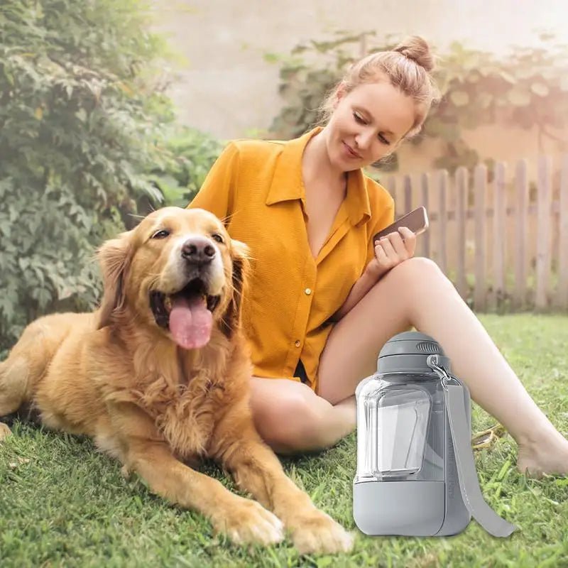 Bouteille d'eau portable pour chiens Bouteille à boire pour chien pour voyage Distributeur d'eau pour chien de grande capacité 2 en 1 Bol à boire pour chiot Fuite