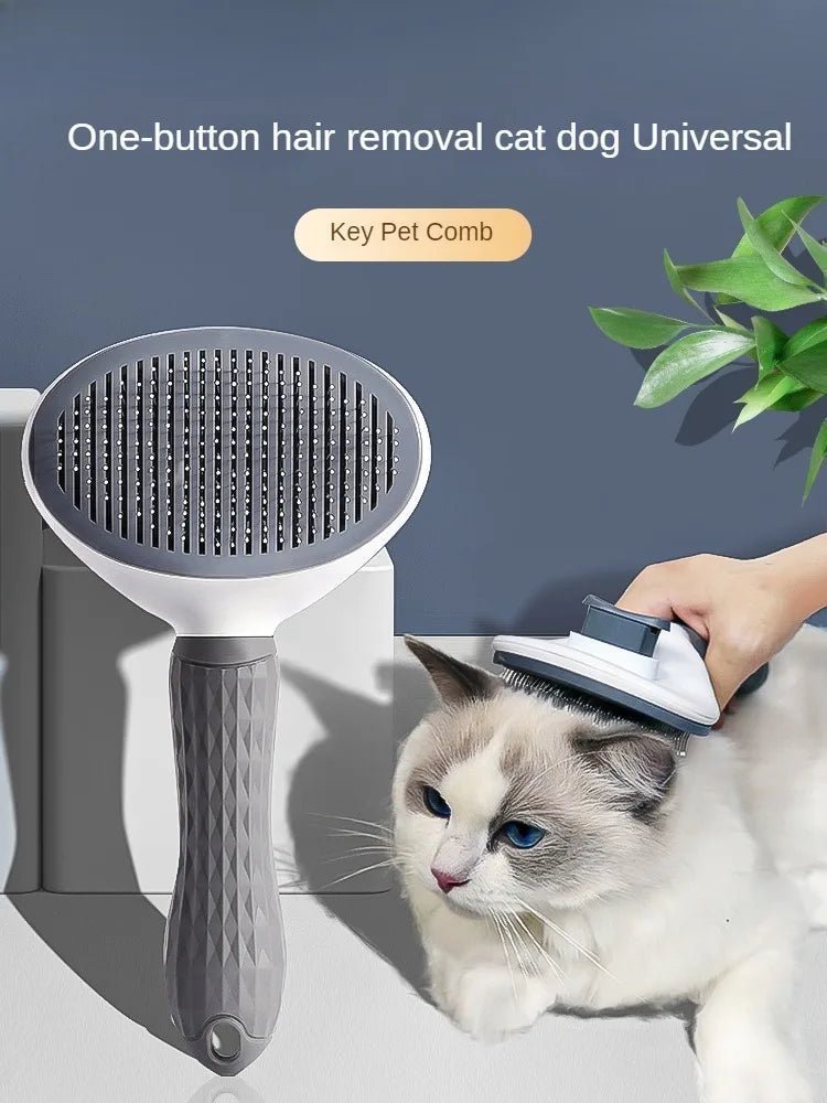 Brosse pour chien et chat - Brosse autonettoyante pour éliminer les poils d'animaux