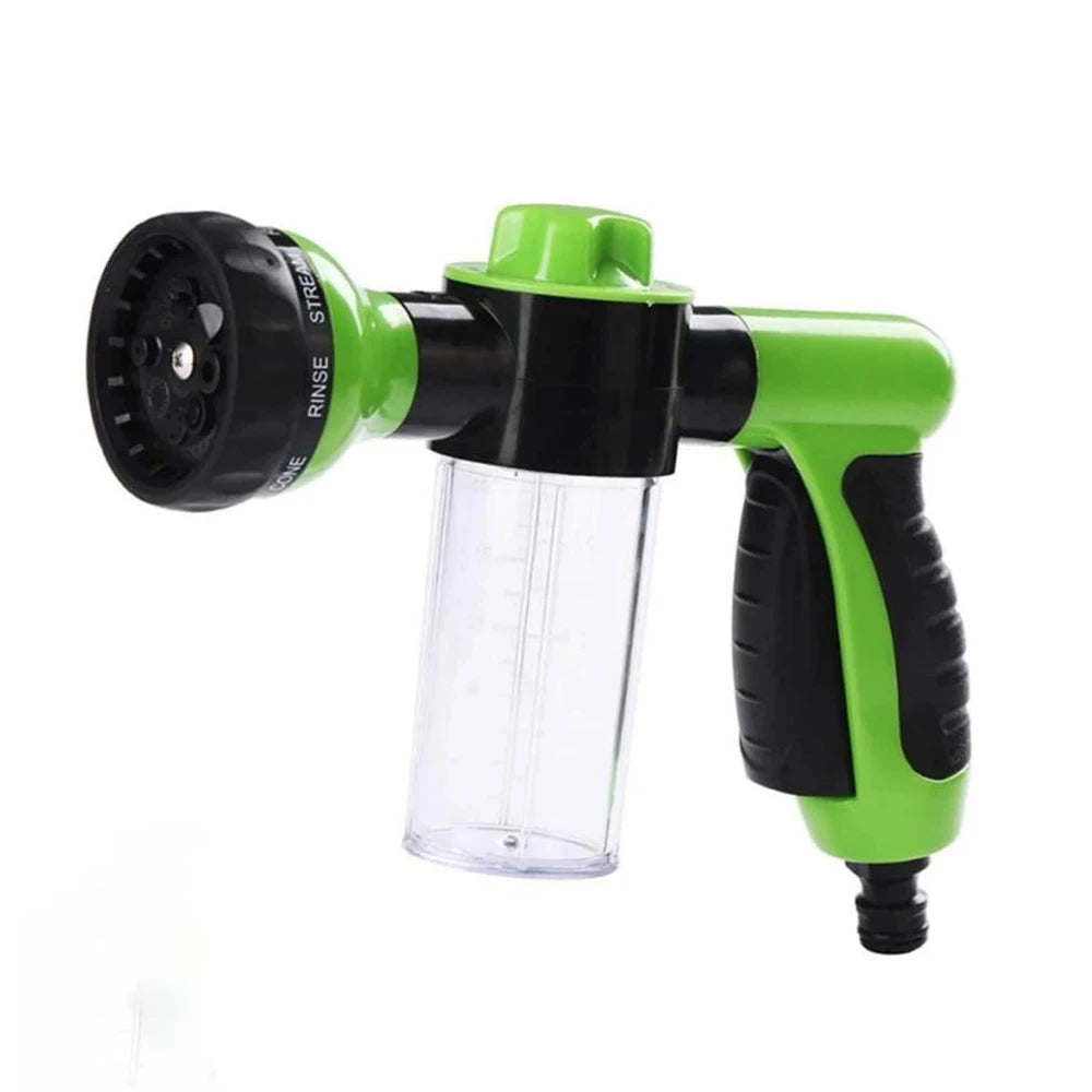 Dog Shower Sprayer 8 in 1 Garden Car Sprayer Gun High-pressure Hose Attachment Soap Dispenser Bottle Nozzle Sprayer Shower Tool