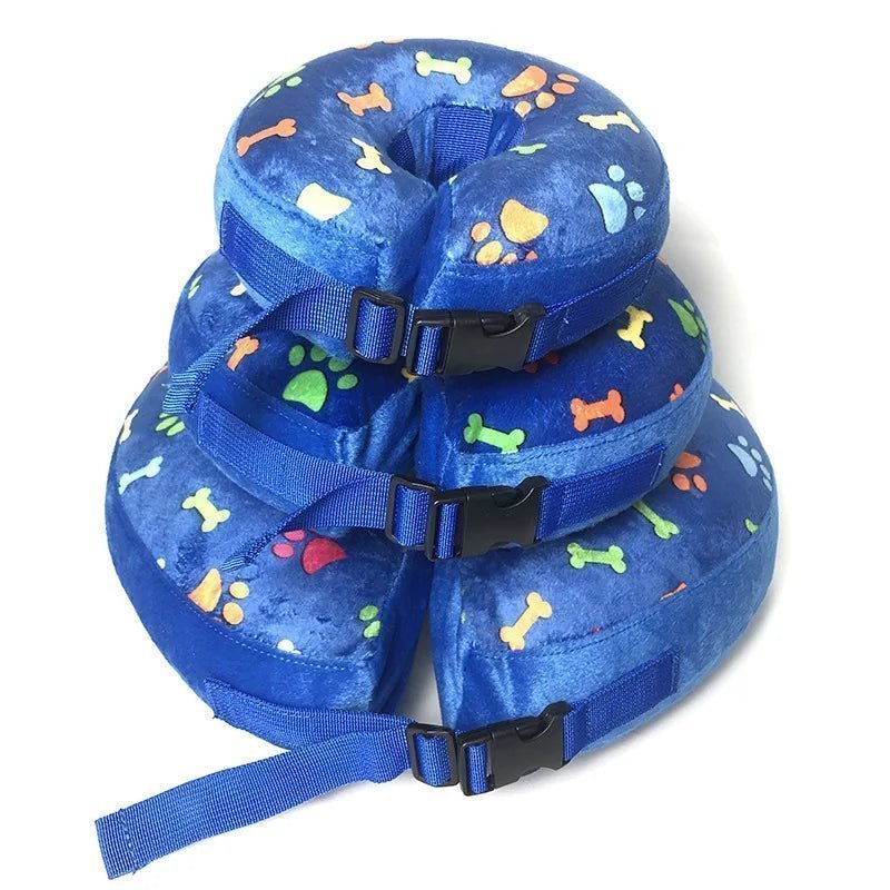 Collier gonflable pour chien Isabelino - Collier élisabéthain anti-morsure pour chiens et chats - Accessoires de protection pour blessures au cou