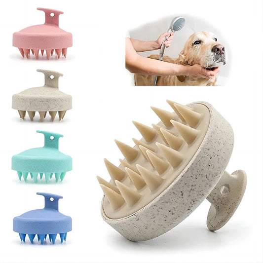 Brosse de bain pour animaux de compagnie, masseur en silicone souple, douche pour chien et chat, fournitures de nettoyage et de toilettage, brosse de bain, outils de nettoyage, peigne