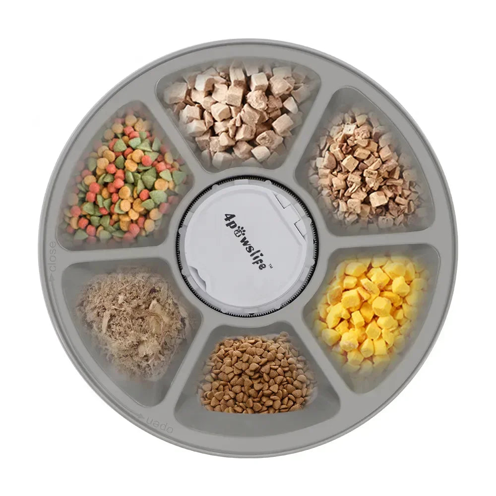 Distributeur automatique de nourriture pour chien et chat, 6 repas, 6 grilles, distributeur électrique de nourriture sèche pour chien et chat, alimentation 24 heures sur 24, fournitures pour animaux de compagnie