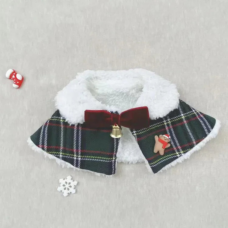 Dog Christmas Scarf Clothing Autumn/Winter New Year Pet Clothing Cat Shawl Necklace Teddy Maltese Dog Puppy Cloak Pet Clothes