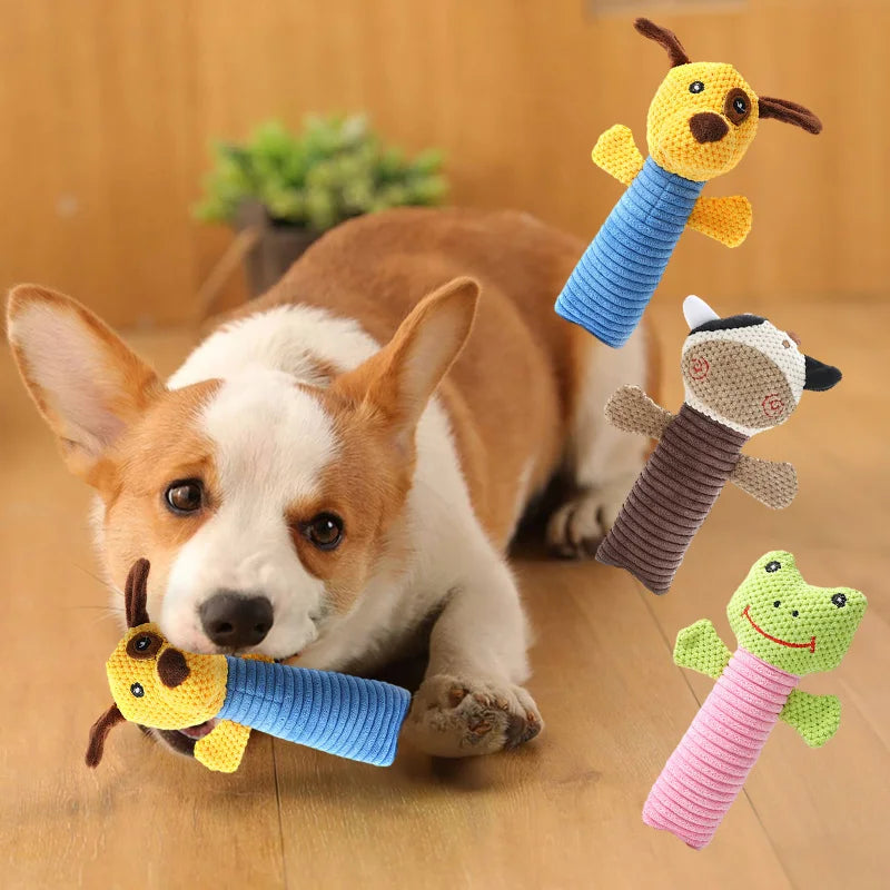 Jouets couineurs, peluches, jouets interactifs pour chiots et petits chiens.