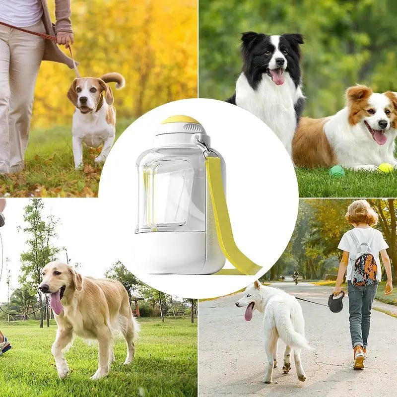 Bouteille d'eau portable pour chiens Bouteille à boire pour chien pour voyage Distributeur d'eau pour chien de grande capacité 2 en 1 Bol à boire pour chiot Fuite